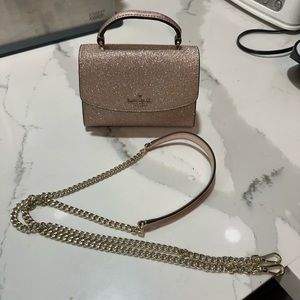 Kate spade glitter mirco bag in light pink